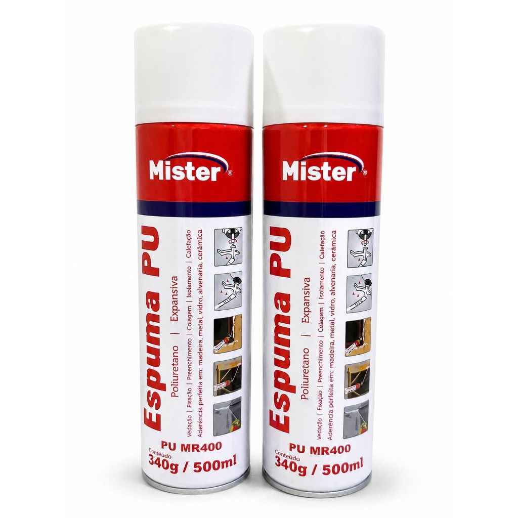 Espuma Expansiva PU 500ml Alta Expansão Vedação Profissional