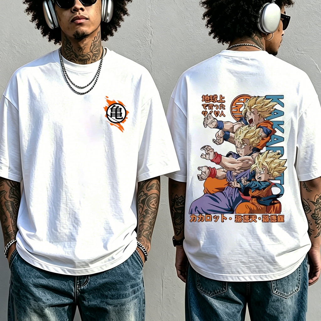 Anime Vegeta Dragon Ball Goku Majin Estampada 100% Algodão Camiseta Oversized Academia Treino UNNISEX