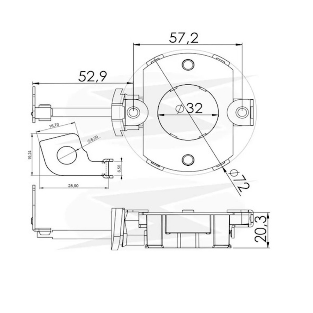 Porta Escovas Motor De Partida Ford Fiesta Focus Ka Mondeo IK1061 — imagem 2 de 2