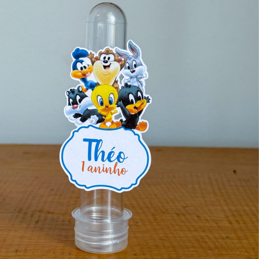 Tubetes 3d Personalizado Baby Looney Tunes-Decoração-Lembrancinhas-Festa Infantil