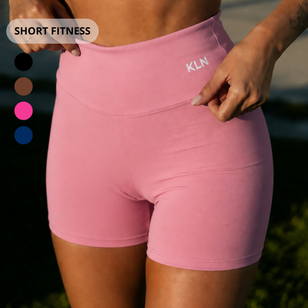 Shorts Legging Academia Bermuda Meia Coxa Cintura Alta Bermuda Zero Transparência Moda Feminina