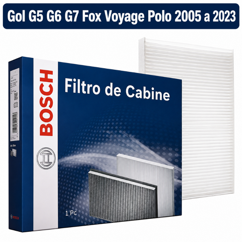 Filtro de ar condicionado Gol G5 G6 G7 Fox Voyage  Polo 2005 a 2023 original Bosch
