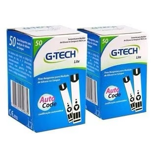 100 TIRAS G-Tech LITE PARA MEDIR GLICEMIA