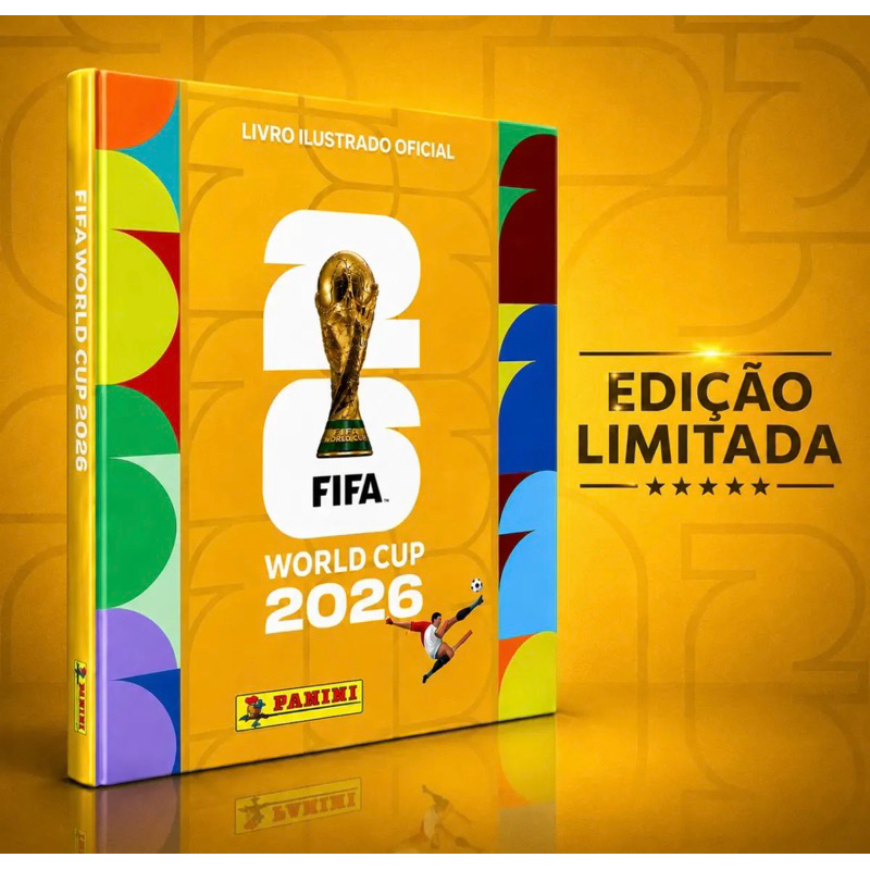 LANÇAMENTO OFICIAL — ÁLBUM DA COPA DO MUNDO 2026 + 10 PACOTES