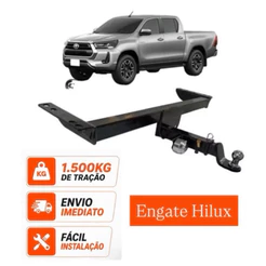Engate Reboque Hilux Toyota Pick-up 2005 até 2026 1.500kg Não fura