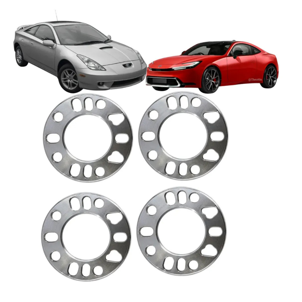 Kit 4 Espaçador 7mm Alargador Roda Celica 5x100 4e5 Furos