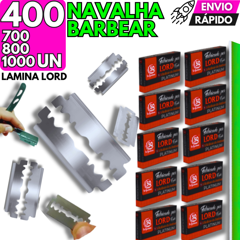 1000/800/700/400 Lâmina Para Barbear Navalha LORD PLATINUM Profissional Para Barbeiros Barba Barbearia