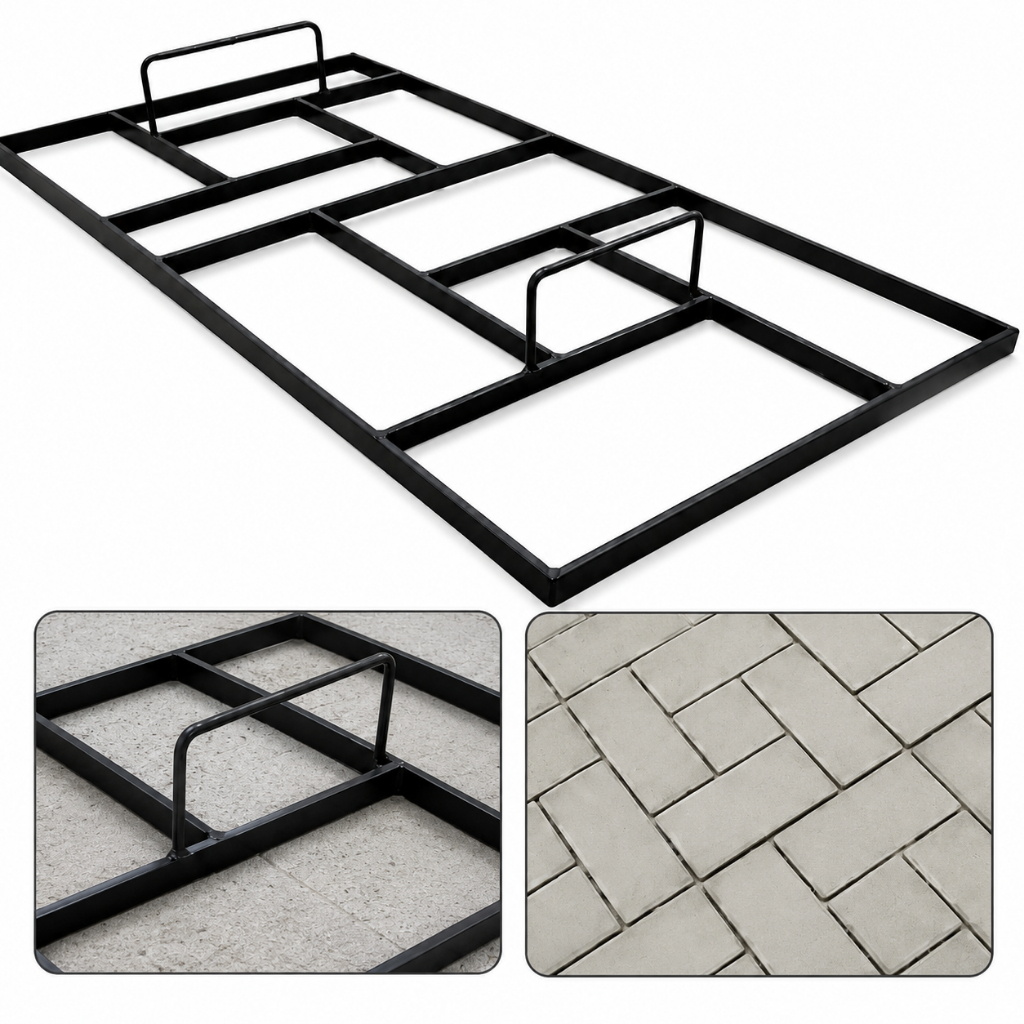 Molde Calçada Concreto Forma 30x60 Tijolinho Piso Jardim Reutilizável