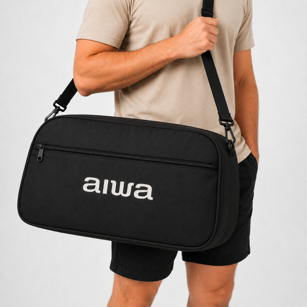 Capa Case Protetora Para Caixa De Som Aiwa Boombox Com Alça Transversal Resistentee a Respingos De Água E Líquidos