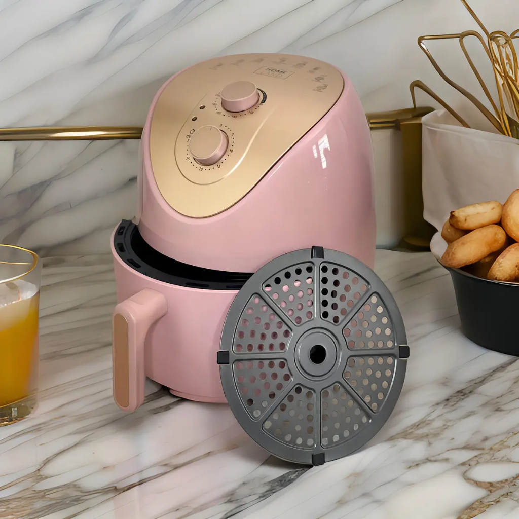 Fritadeira Air Fryer Homeland 4L Coloridas 110V ou 220V Sem Óleo Antiaderente Timer Controle de Temperatura