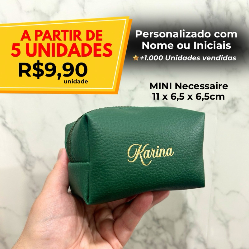 Kit Mini Necessaire box personalizada 11 x 6,5cm lembrancinha casamento aniversário madrinhas 15 anos porta moedas mimos