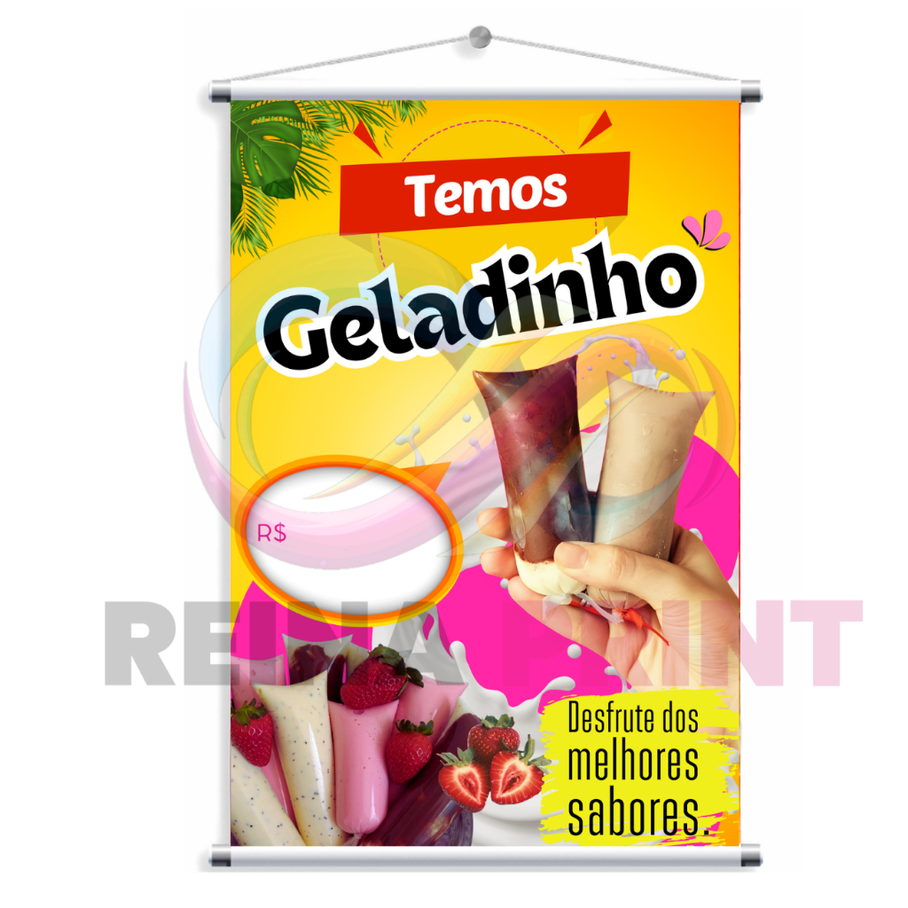BANNER GELADINHO JUJÚ SACOLÉ  (166) NÃO ALTERAMOS A ARTE, NÃO ADICIONAMOS TELEFONE OU REDES SOCIAIS