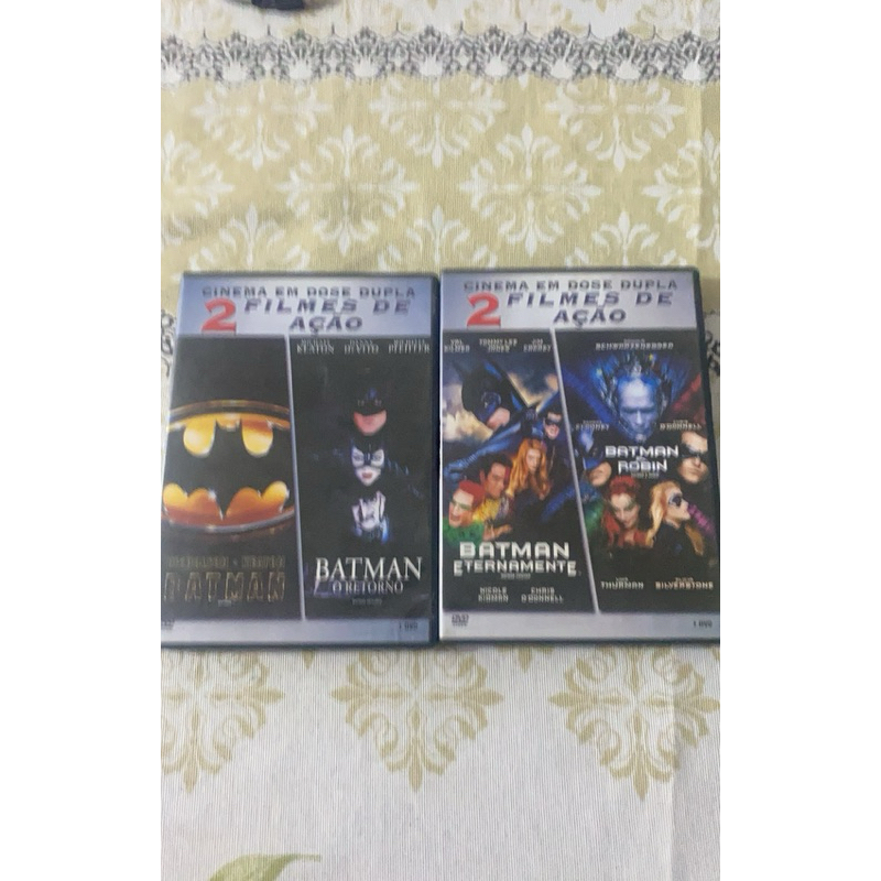 DVD Cinema em Dose Dupla Batman Quadrilogia Warner Bros 1989 a 1997 Leia: