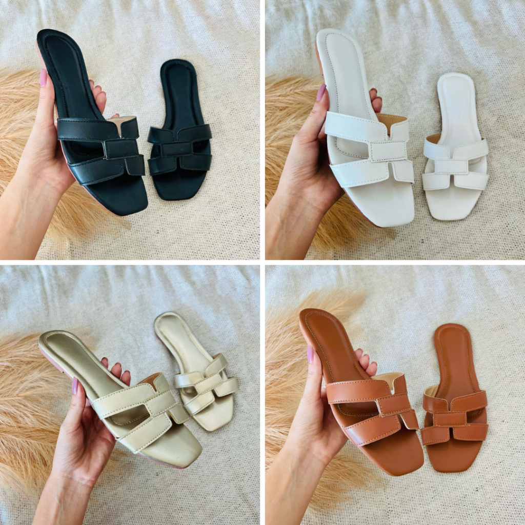 Rasteira Feminina Sandália Elegante Modelo H Super Macia Leve Confortável Lançamento Moda Blogueira