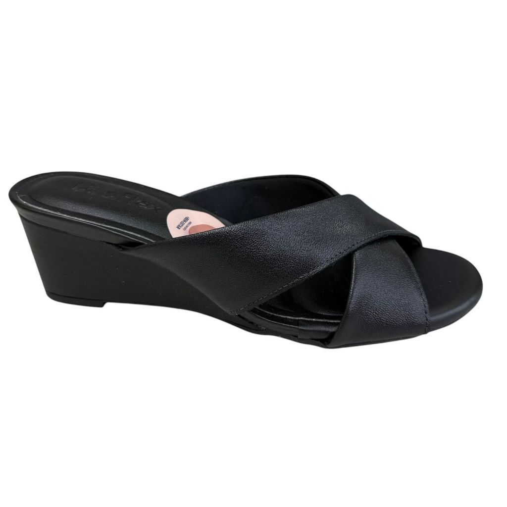 Tamanco Feminino Anabela Couro Ortopédico Usaflex 20010