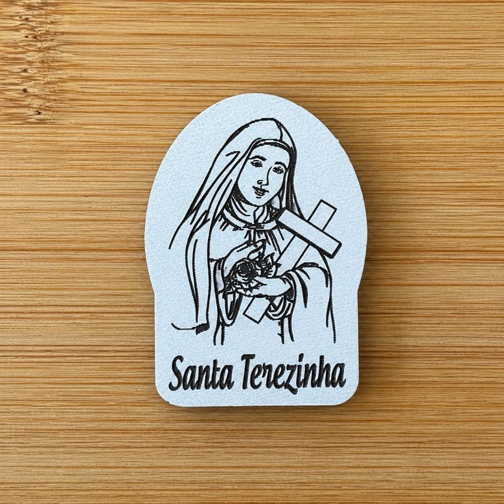 Kit Imãs de Geladeira Santa Terezinha Personalizado MDF Religioso Igreja Católica Santos