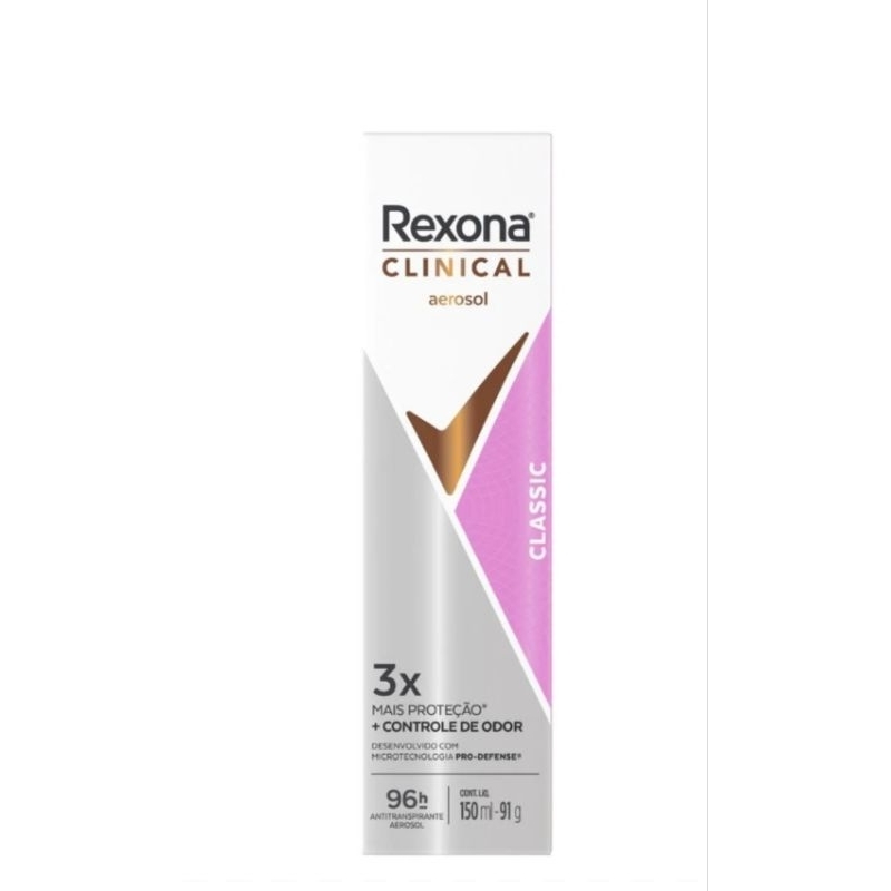 Desodorante Rexona Clinical Aerosol Classic 96h 150ml