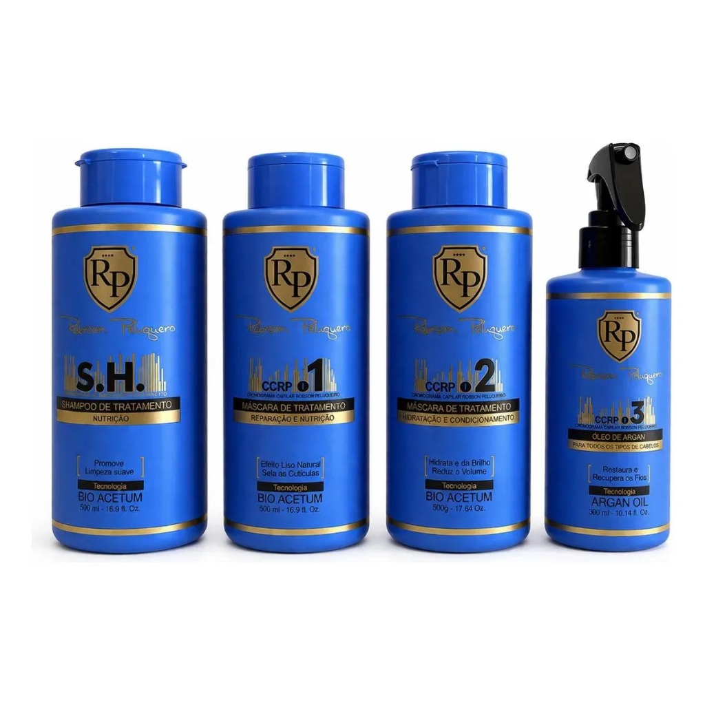 KIT CRONOGRAMA CAPILAR CCRP ROBSON PELUQUERO 4 PASSOS