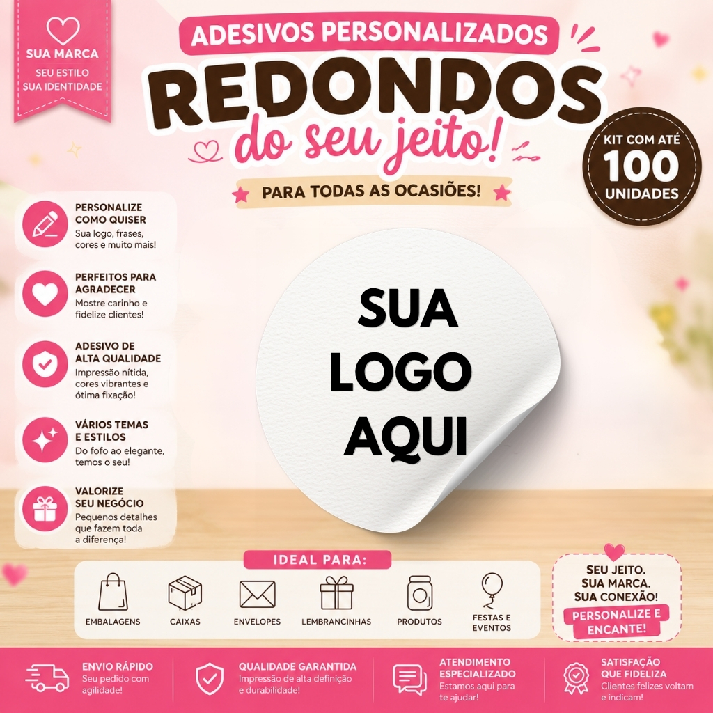 100 adesivos 3x3cm personalizados qualquer tema aniversário chá de bebê cha revelação lembrancinha
