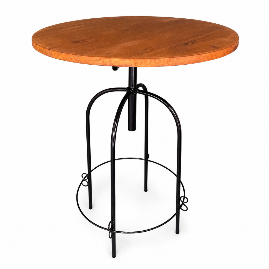 mesa bistrô tampo de 70 cm de diâmetro estilo industrial elegante para sala cozinha varanda jardins