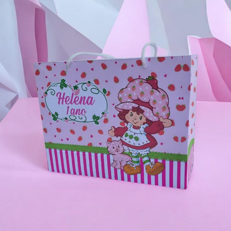 Sacolinha Moranguinho / Personalizado | Sacolinha | Lembrancinha | Mimos | PEGUE E MONTE