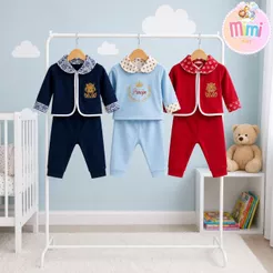 kit Pagão Recém Nascido Menino 3 kits Totalizando 15 Peças Calça Blusa Body Meia e Luva Sortidos Envio Imediato