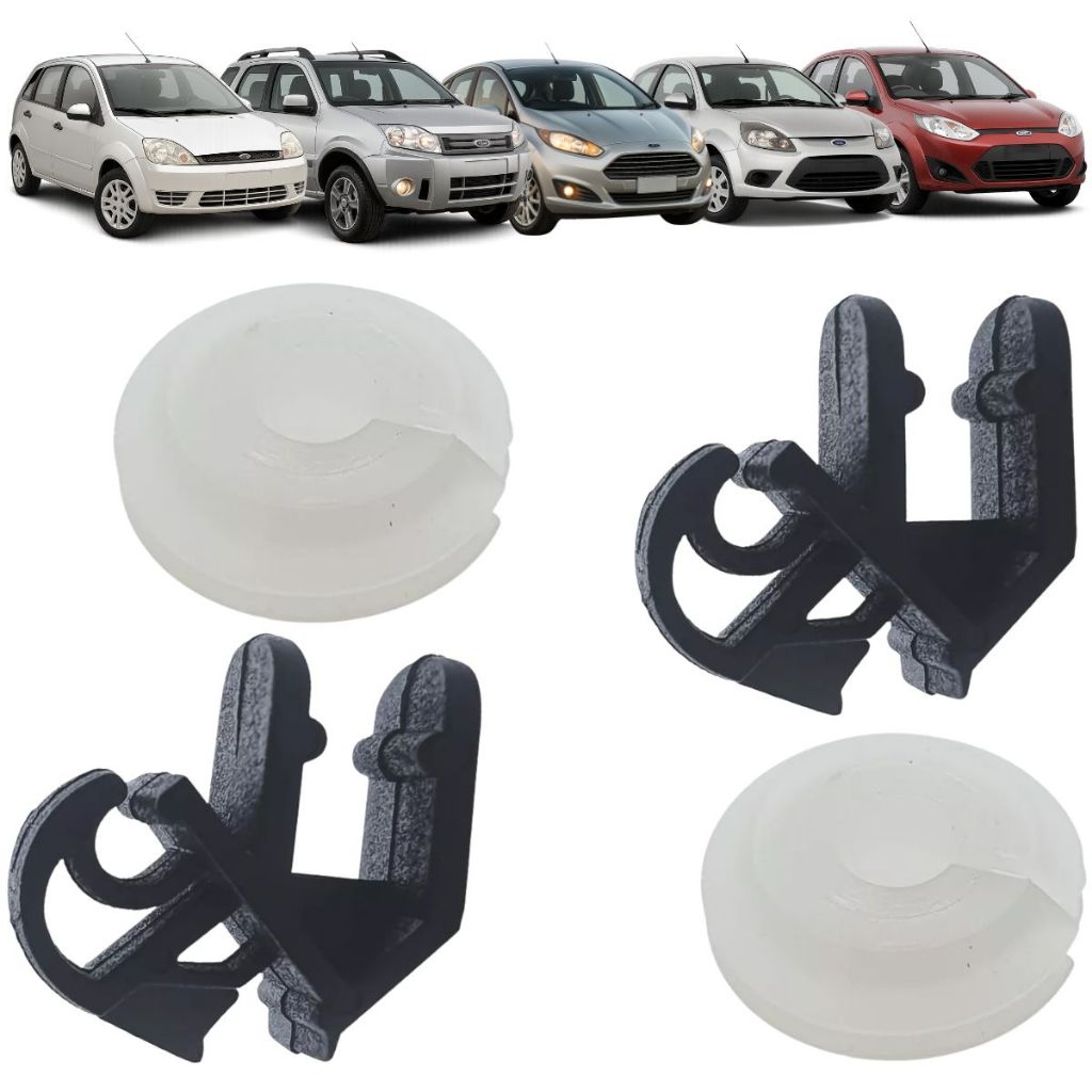 Kit Grampo Presilha Haste Suporte Vareta do Capo Para Ford Ka Fiesta Ecosport Ranger Focus Verona