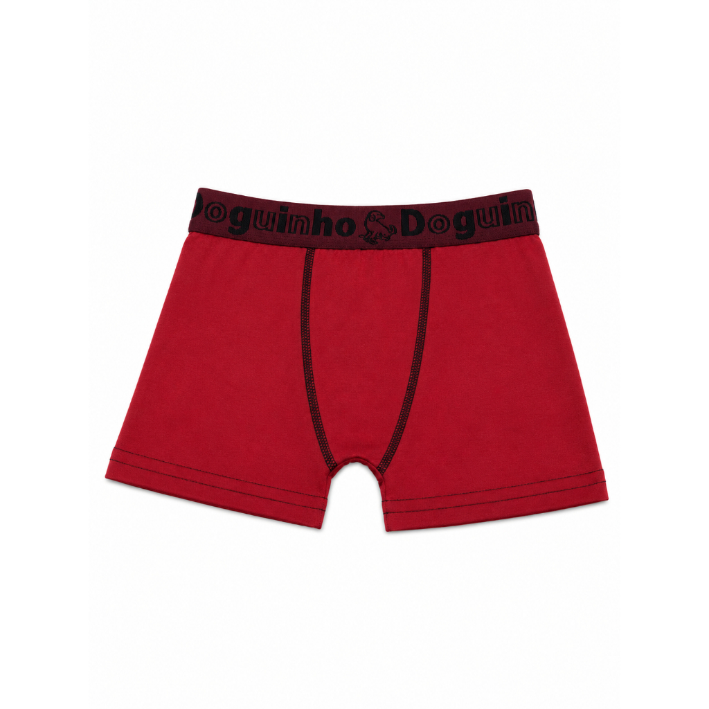 Cueca Boxer Infantil Microfibra Lisa Doguinho – Confortável e Macia
