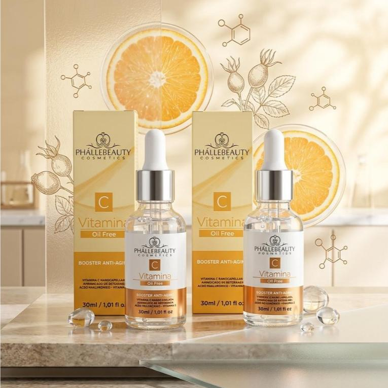 Sérum Phallebeauty Vitamina C  Booster Anti Aging - Hidratante, Anti Idade, Rejuvenescedor