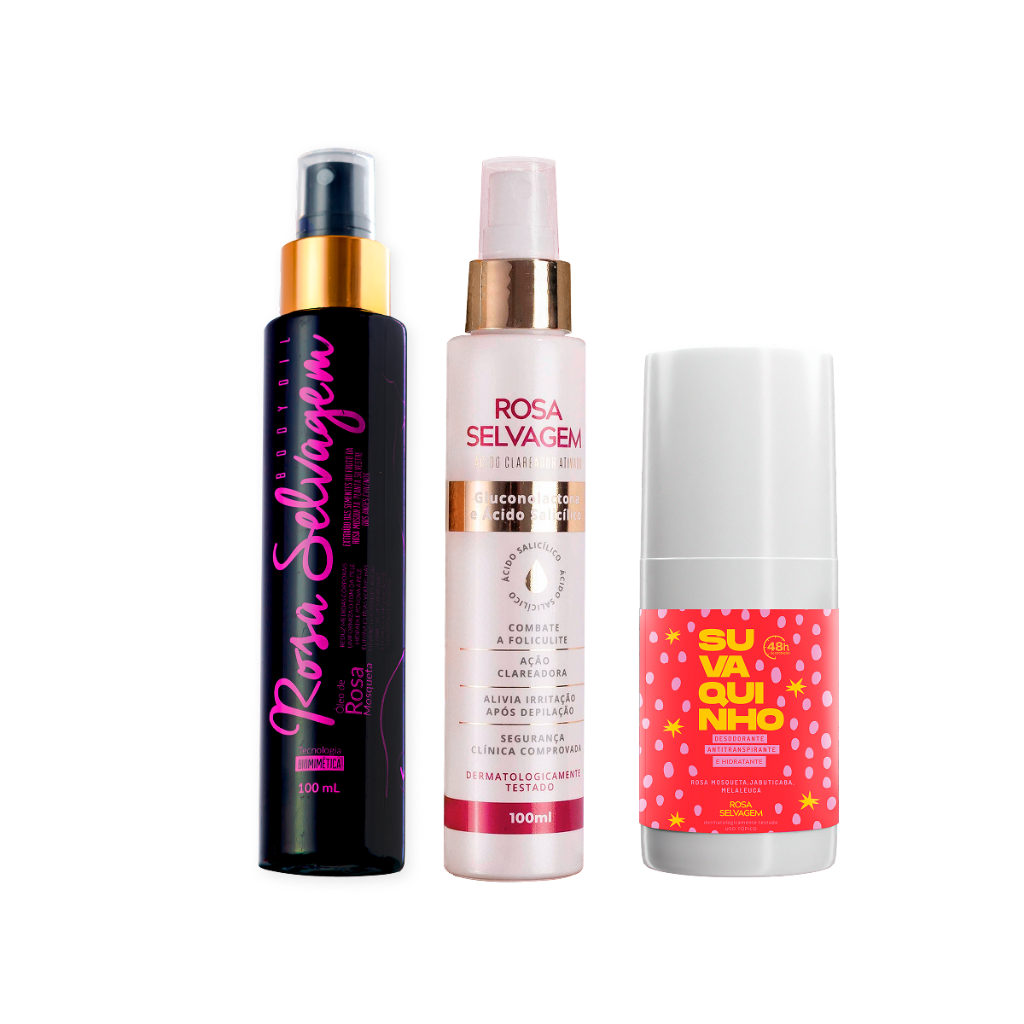 Kit óleo + ácido + suvaquinho - Rosa Selvagem