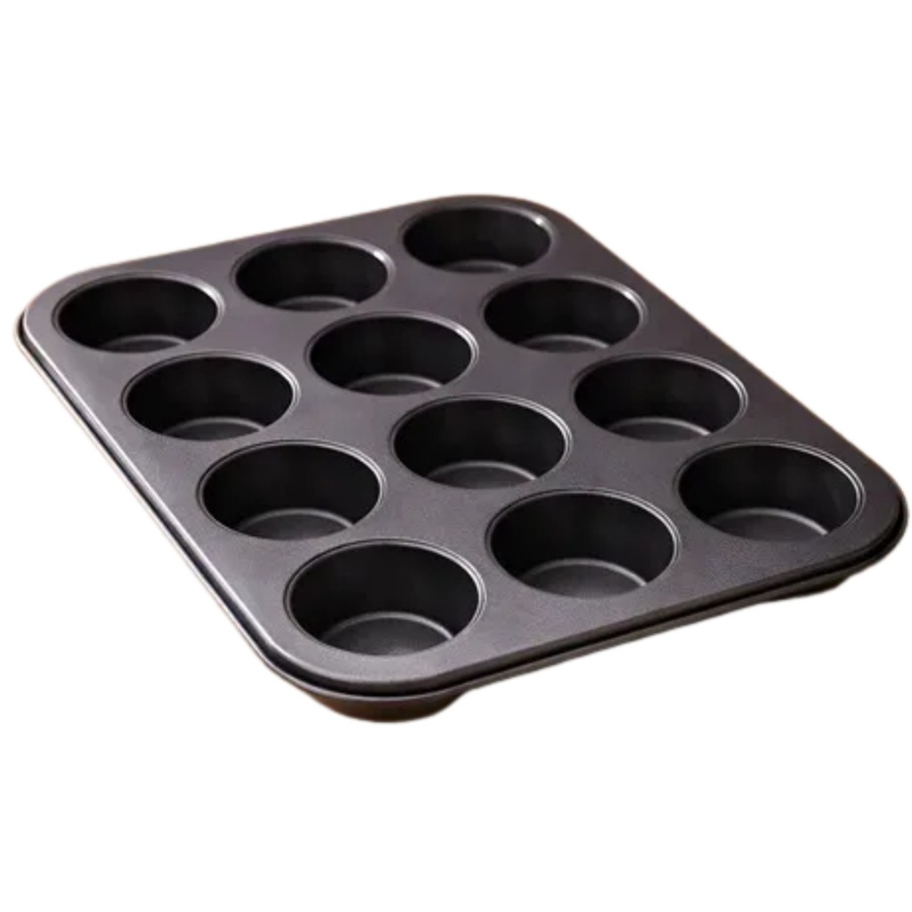 Forma Cupcake Antiaderente Teflon Pão de Queijo Empadas Muffins Assadeira 12 Cavidades
