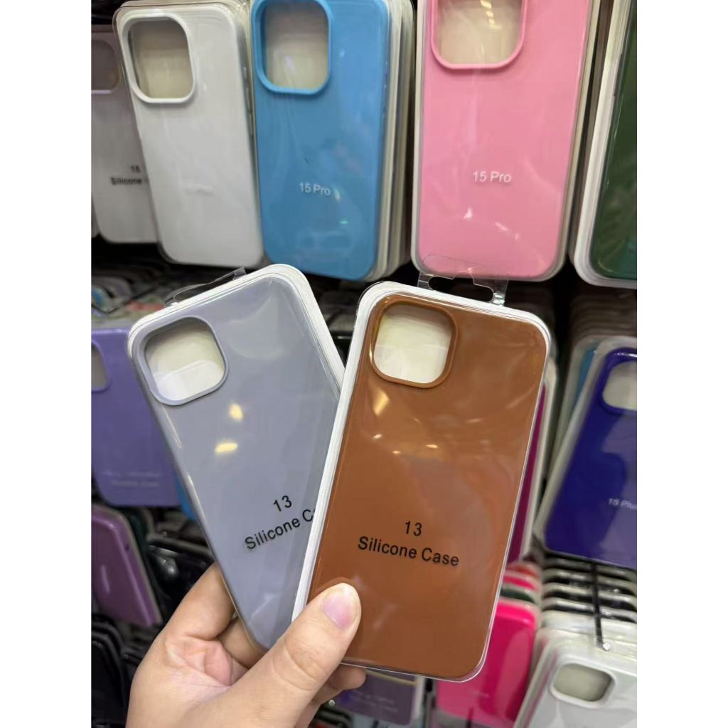Capinha Silicone Aveludada iPhone MARROM Cinza 17 17pro 17promax XR 11 12 13 14 15 16 Pro Max