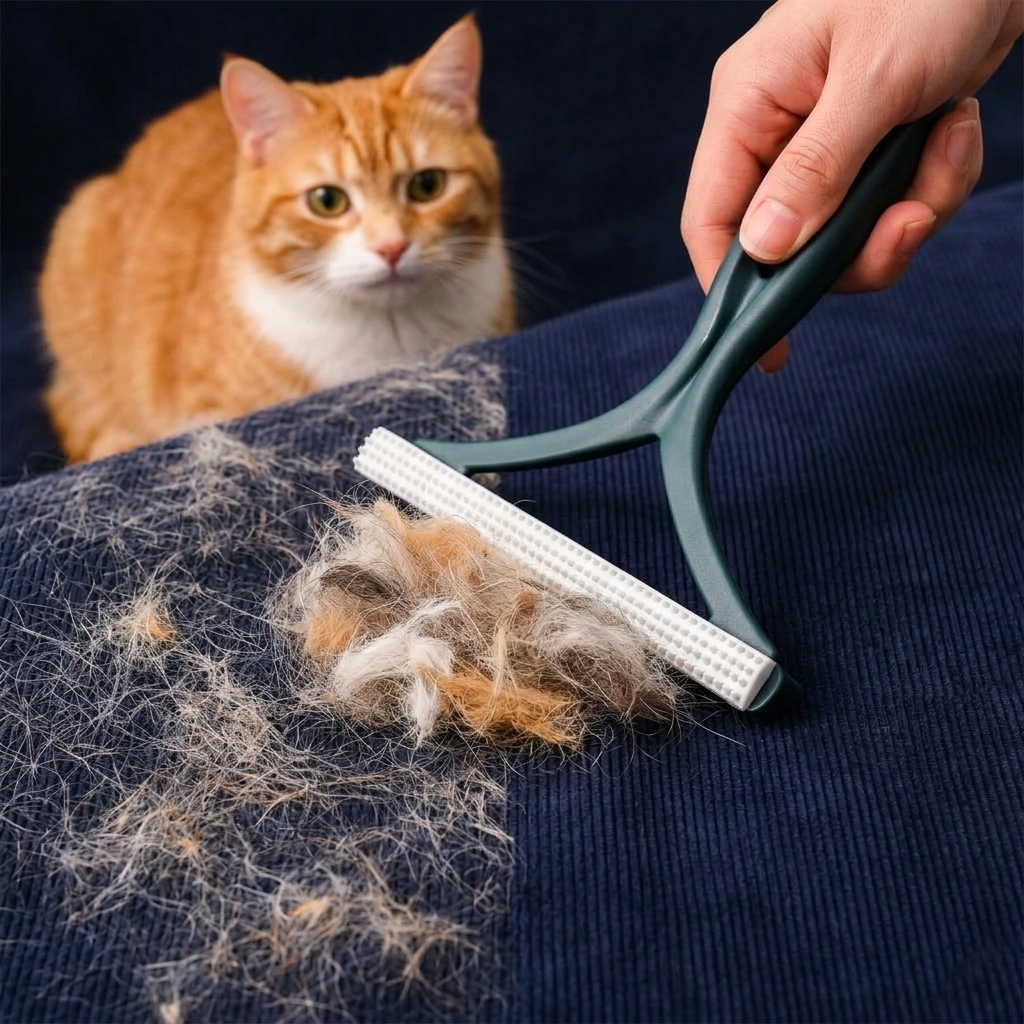 Escova Mágica Autolimpante Removedor de Pelos Cães Gatos Roupa Sofá Tapete Cama Reutilizável