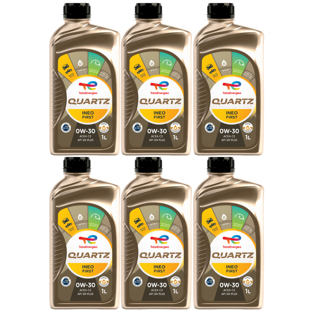 Kit 6L Óleo Motor TOTAL Quartz INEO FIRST 0W30 Sintético