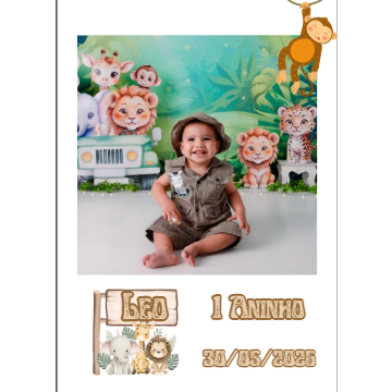 Foto Polaroid Ímã Personalizada para Aniversário Infantil | Lembrancinha de Festa com Foto e Nome