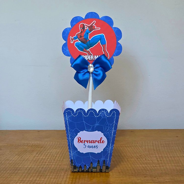 Centro de Mesa (cachepot ) Homem Aranha Lembrancinha Aniversário Infantil - ENVIO RÁPIDO