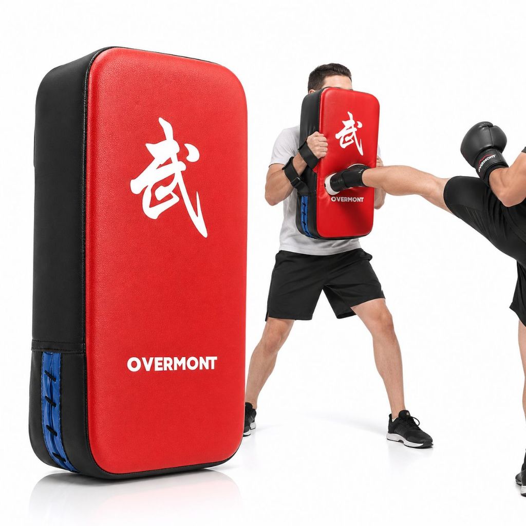 Aparador De Chute Grande Boxe E Muay Thai Escudo Protetor Vermelho