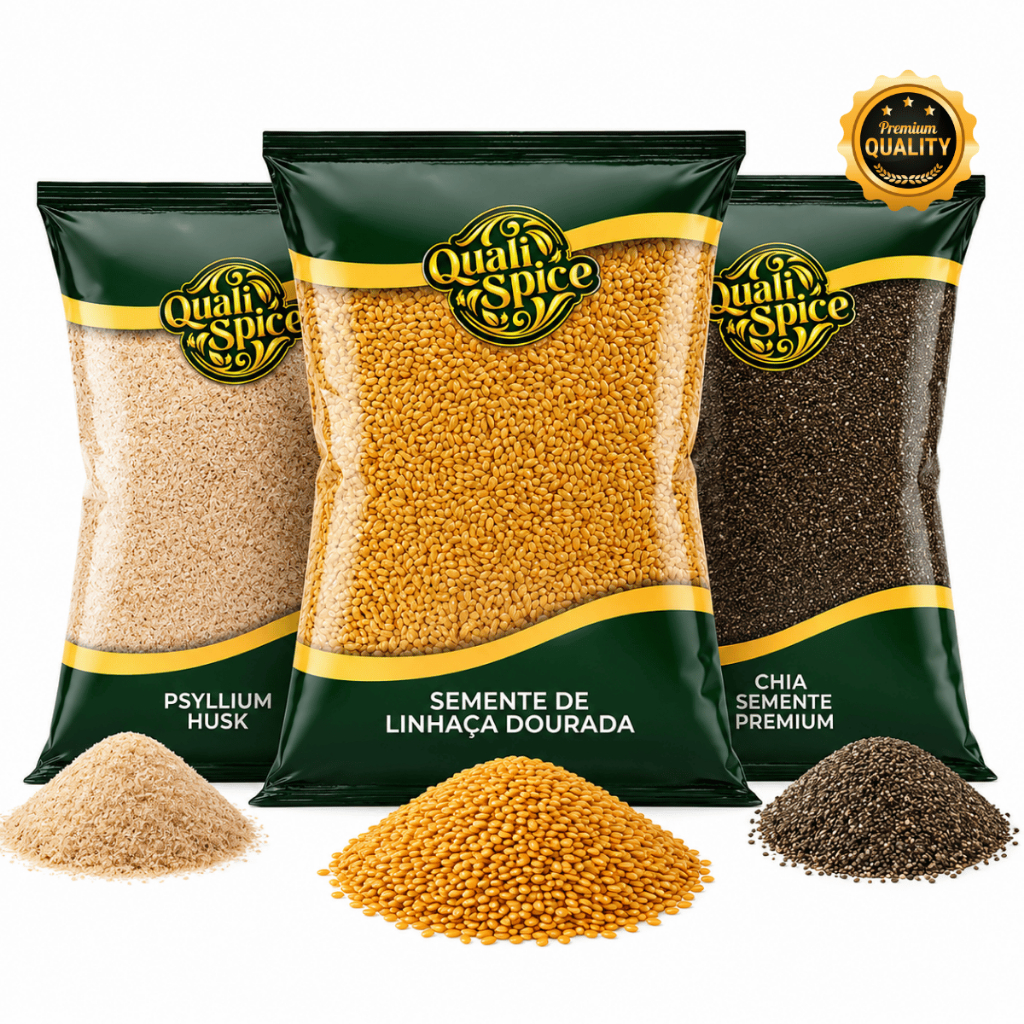 Kit Mix de Sementes Chia, Linhaça e Psyllium 750g