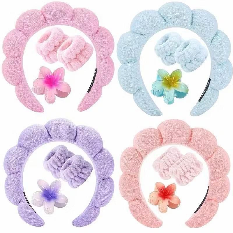 Tiara Nuvem Faixa De Pelucia Adequado para banho, maquiagem, cuidados com a pele, várias cores