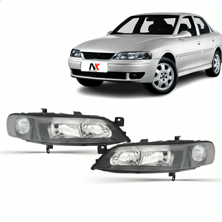 Par/Un Farol Elétrico Vectra 2000 a 2005 Negro Pisca Cristal