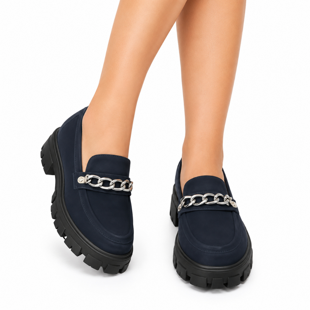 Sapato Feminino Oxford Tratorado Social Napa Azul Marinho 190253 NUMERO 36 PROMOÇÃO