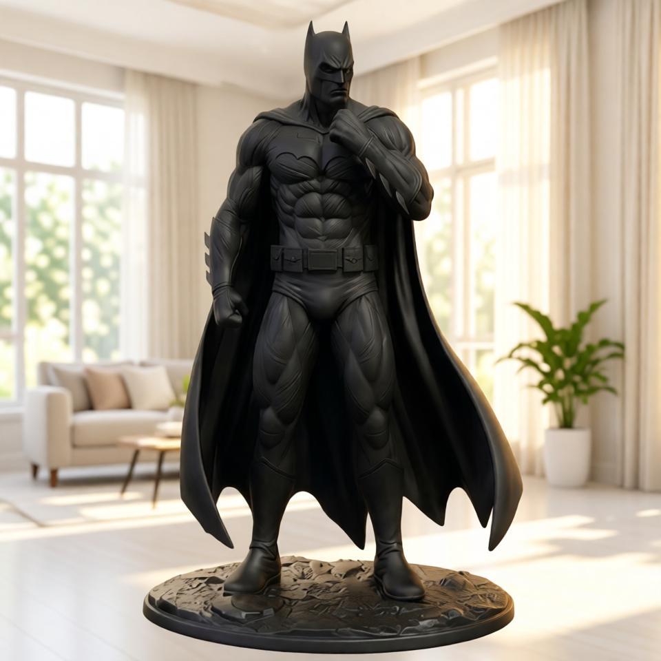 Boneco Miniatura Batman Dark Knight Decorativo PLA Premium Action Figure colecionável DC Impressão 3D Alta Qualidade