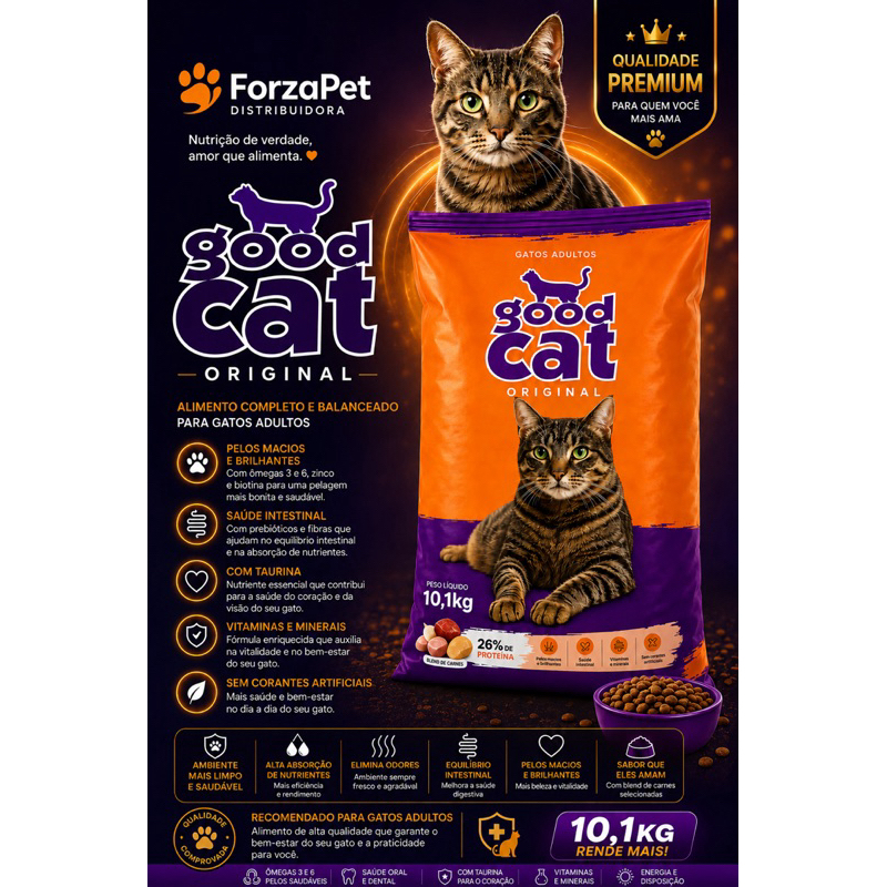 Ração Good Cat Premium plus Gatos Adultos 10,1kg