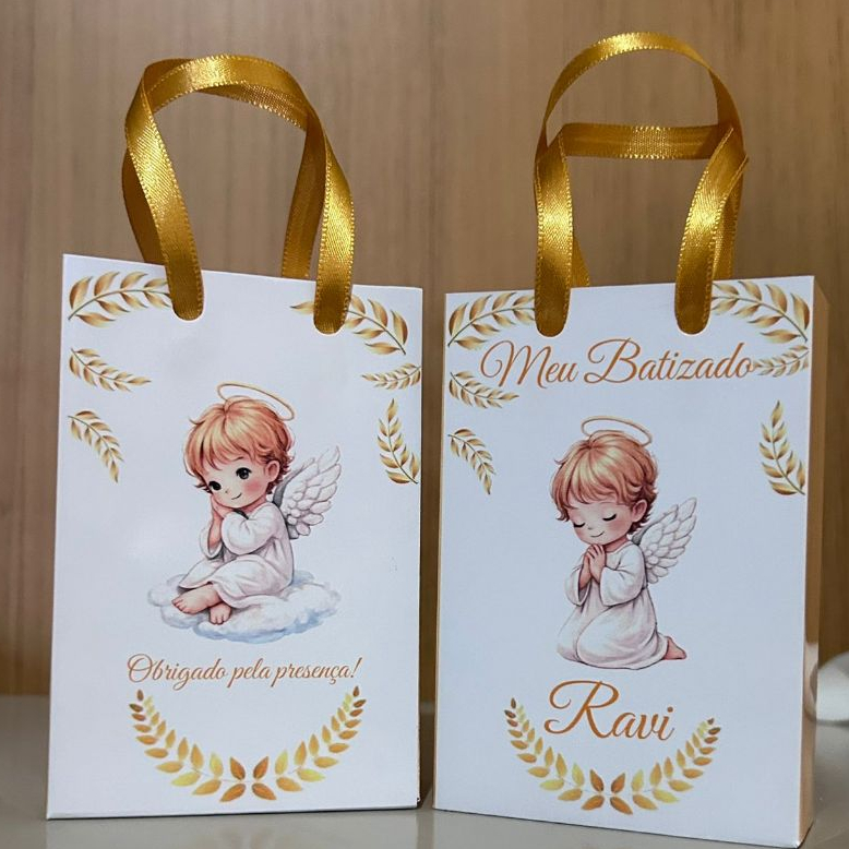 Sacolinha Batismo Batizado Eucaristia Personalizada Lembrancinha Igreja Evangelica Catolica