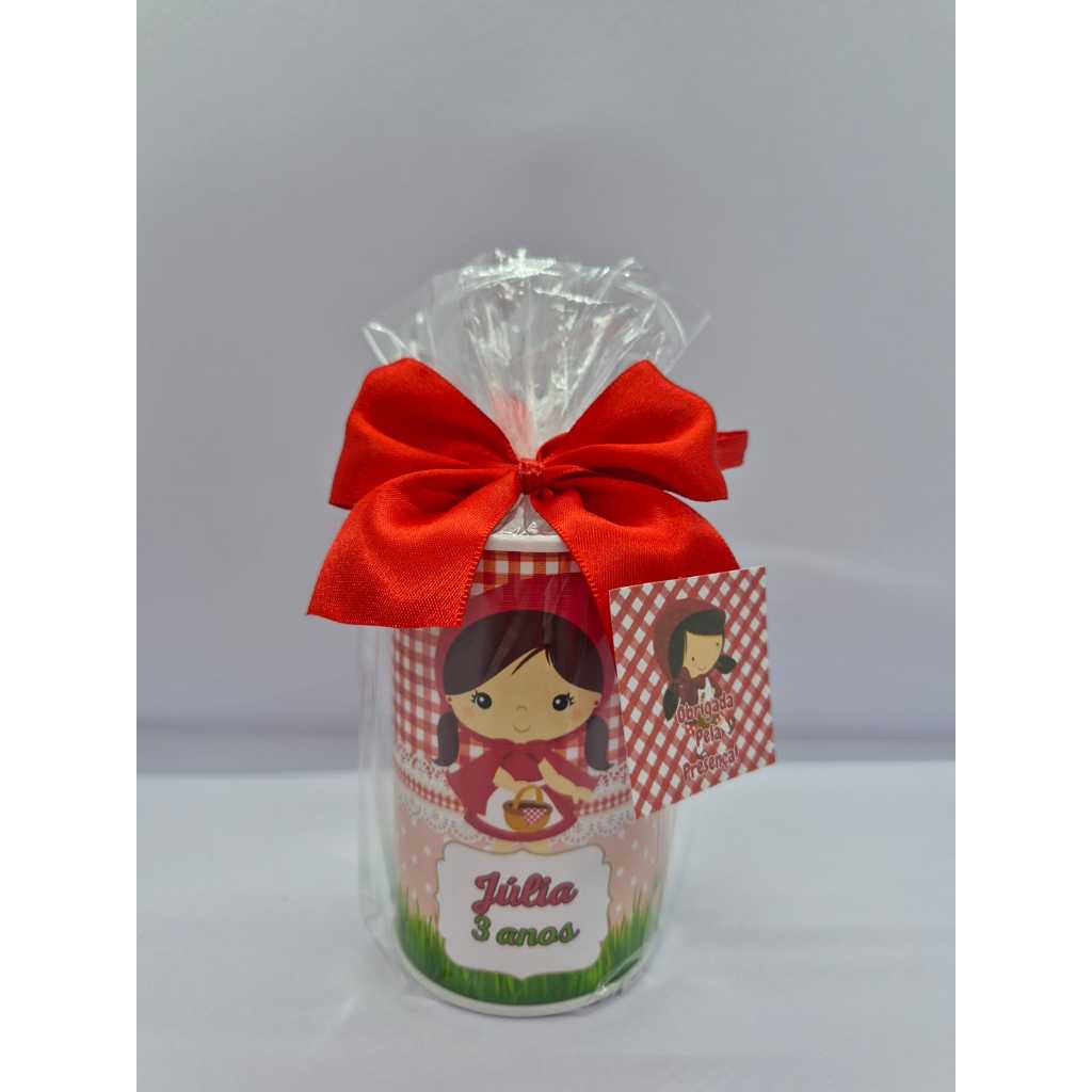 KIT COFRINHO Personalizado CHAPEUZINHO VERMELHO com Embalagem-Laço-Tag Lembrancinha Festa Aniversário. Faço outros Temas