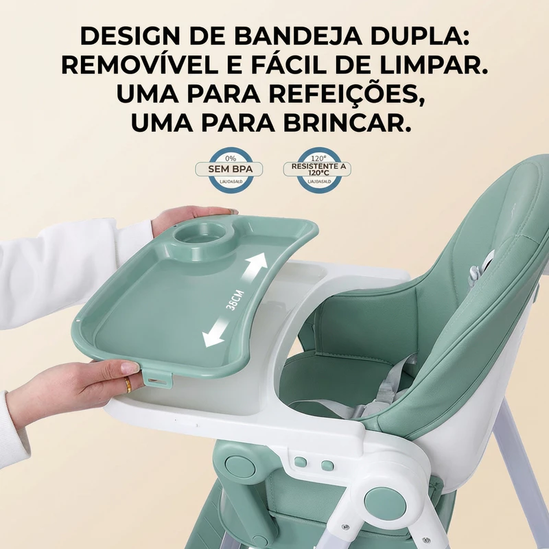 Cadeira de Alimentação Infantil Dobrável Flybb para Bebê Segura — foto 9