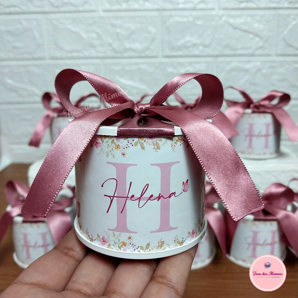 KIT TUBOLATAS PERSONALIZADAS 5X6cm - JARDIM DAS BORBOLETAS V2 - LEMBRANCINHAS | MATERNIDADE