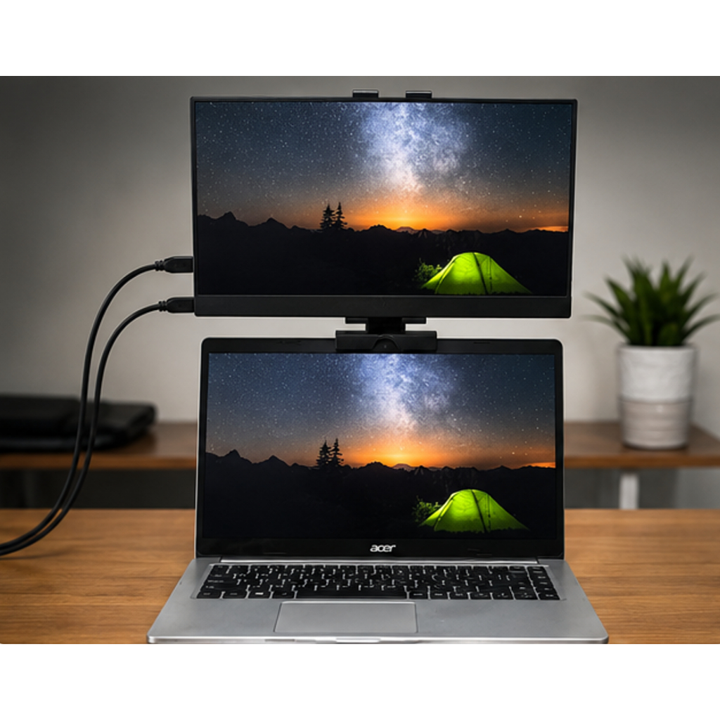 Suporte Segunda Tela P/ Notebook Monitor Portátil Ajustável Home Office Organizador