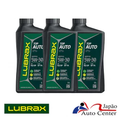 Kit 3 Litros de Óleo Lubrificante Lubrax 5W30 Top Auto GF-7A Sintético