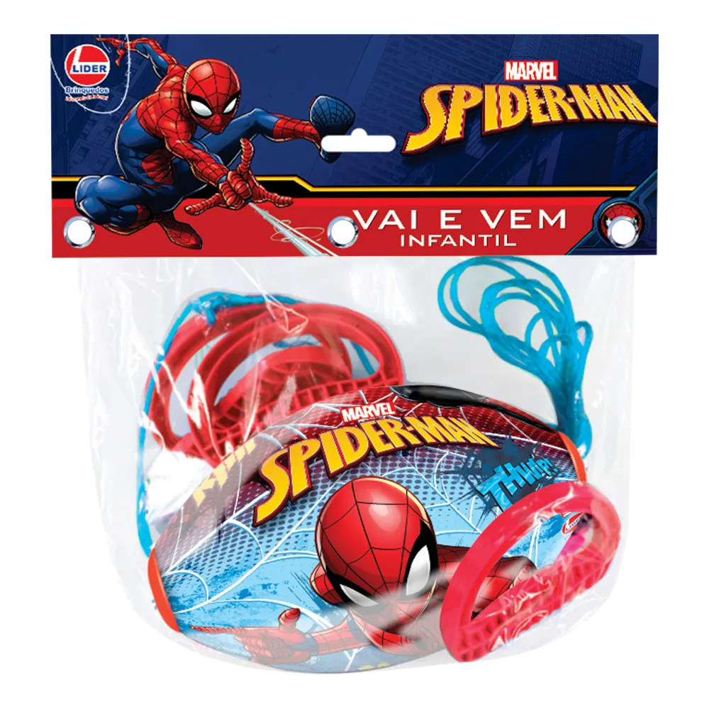 Brinquedo Divertido Vai e Vem Infantil Spiderman Marvel - Líder Brinquedos